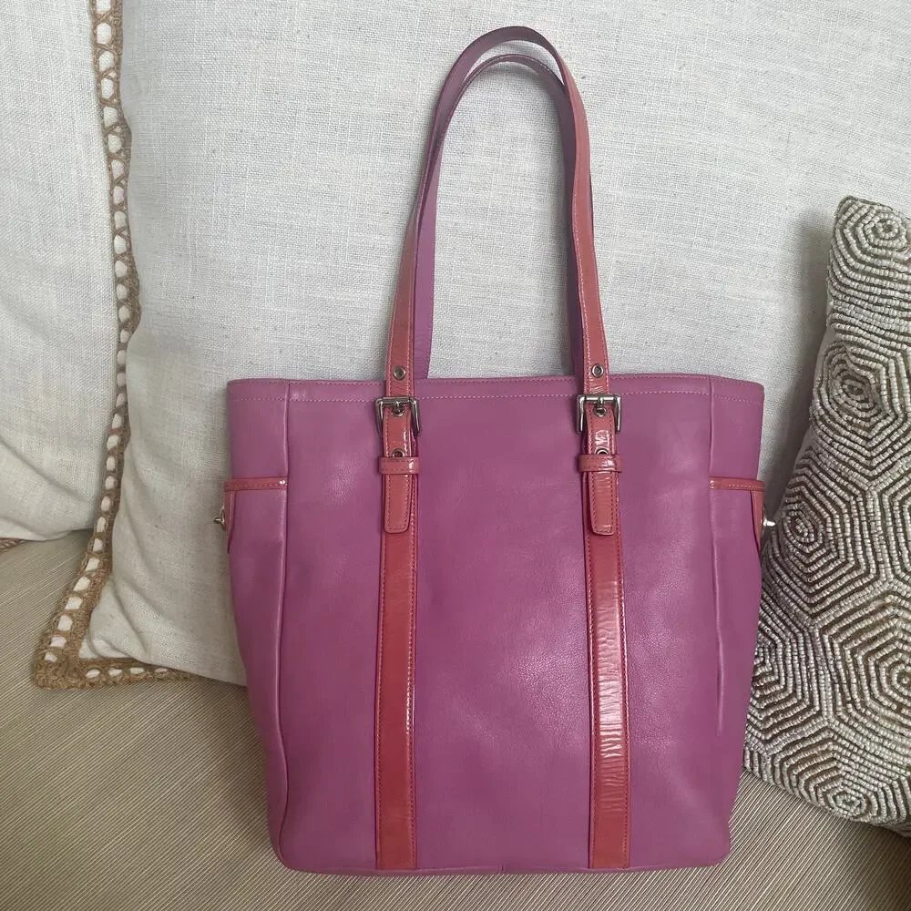 Y2K Pink Coach Leatherware Tote 9762 | Leather Shoulder Bag, Barbiecore